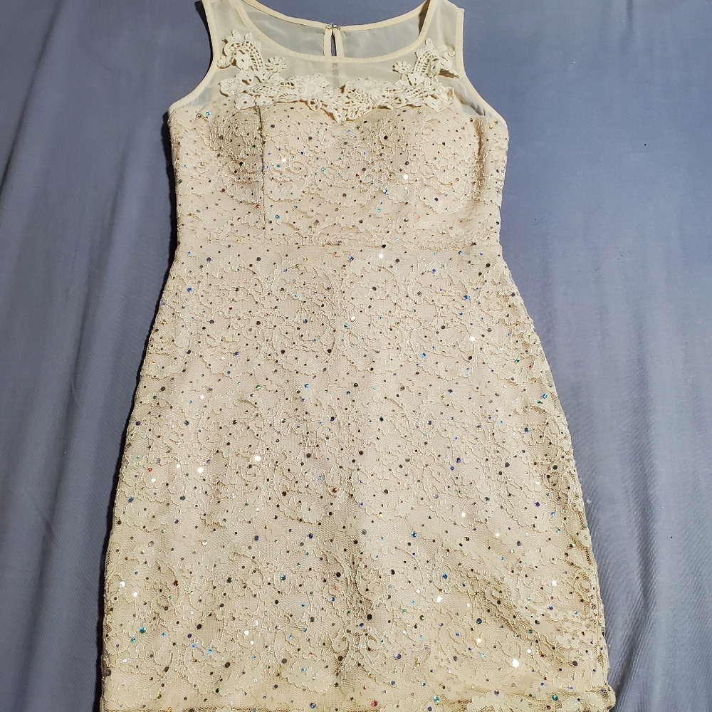 Jodi Kristopher dress cream color size 3
